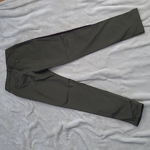 Women's Chino Pant Light Olive Tuxedo stripe - Picture 2 of 5